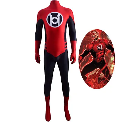 Green Lantern Red Lantern Corps Cosplay Costume Bodysuit For Kids Adult Men • $63.89