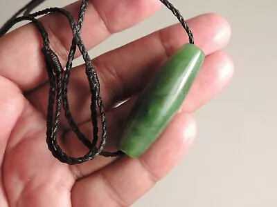 NZ MAORI Pounamu Greenstone Dean Hetherington Nephrite Jade Green KAHURANGI BEAD • $120.69