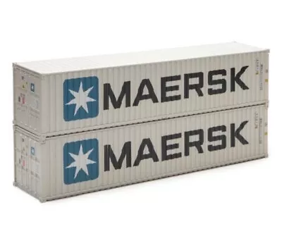 O Scale 40-Foot MAERSK Intermodal Containers (2-Pack) Menards MTH Lionel • $79.99