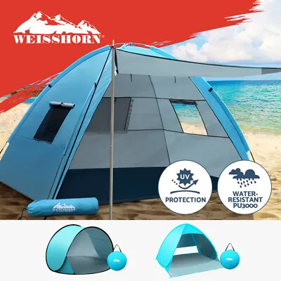 $36.95 • Buy Weisshorn Camping Tent Beach Tent Portable Sun Shade Outdoor Fishing 2-4 Person