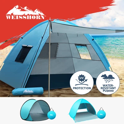 $40.95 • Buy Weisshorn Camping Tent Beach Tent Portable Sun Shade Outdoor Fishing 2-4 Person
