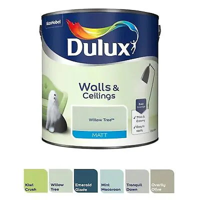 Dulux Paint Shades Of Green Walls & Ceilings Matt Emulsion 2.5 Litres • £27.99