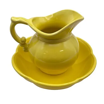 McCoy Pottery Vintage Yellow 7528 Pitcher And Bowl Wash Basin Set Made In USA • $18.71