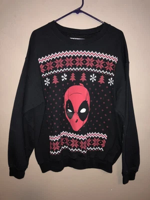 $19.90 • Buy Marvel Deadpool Mens Holiday Ugly Christmas Sweater Size Large
