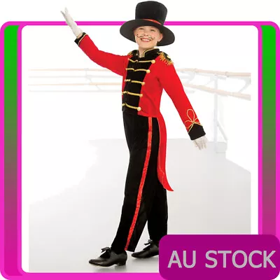 Deluxe Child Ringmaster Costume Magician Circus Boys Kids Lion Tamer Book Week • $33.73