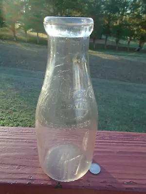 Vintage  Embossed Monticello Dairy  Quart Milk Bottle • $10