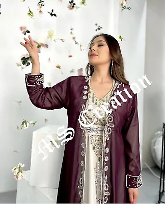 SALE New Moroccan Dubai Kaftans Farasha Abaya Dress Very Fancy Long Gown MS 479 • $138.17