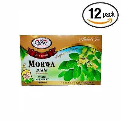 12 PACK MALWA FRUIT HERBAL TEA MORWA BIATA WHITE MULBERRY NO CAFEINE 40gr • $39.99