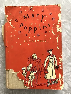 Vtg Mary Poppins Book Travers Hardcover Disney Nanny Dust Jacket Spoonful Sugar • $24.99