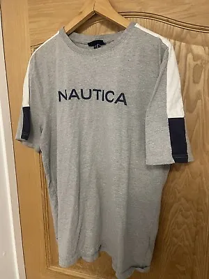 NAUTICA T-Shirt Grey Short Sleeve Mens XL • £5