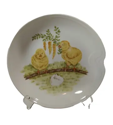 Kaiser Porcelain Bowl Made In West Germany Cute Hatched Chicks 8 1/4  Easter Vtg • $12.95