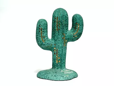 Russells Originals Southwestern Pottery Teal Blue-green Cactus Vera Russell Usa • $20