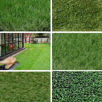 Artificial Grass Astro Turf 40mm 35mm 30mm 20mm 7mm Quality Fake Lawn 6 Widths • £10.95