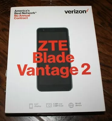$39.99 • Buy Brand New Black Verizon ZTE Blade Vantage 2 - 16GB  5  Prepaid Smart Phone 