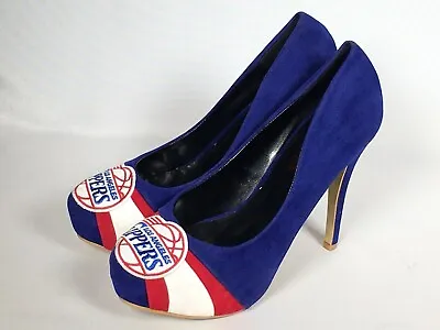 Los Angeles Clippers Womens High Heel Pumps Platform Shoes Herstar Sz 7.5 Velvet • $29.99