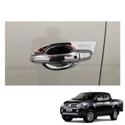 Mitsubishi Pickup L200 Triton 2015 16 17 Fit Door Handle Bowl Cover Chrome 4Door • $28.84