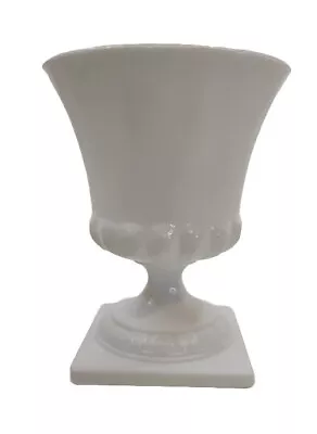 E.O. Brody Co. Vintage White Milk Glass 7” Tall Footed Vase/Planter/ Grecian Urn • $19.99