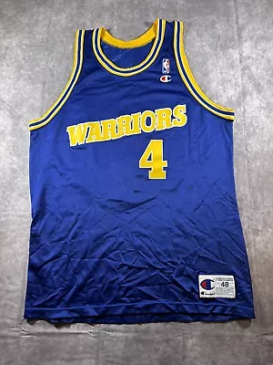 Vintage Champion NBA Golden State Warriors Chris Webber #4 Jersey Size 48 • $64.99