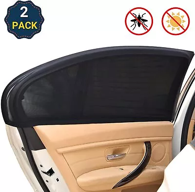 2X Universal Car Rear Window Sun Shade Blind Mesh Cover Screen Kid Child Protect • £4.36