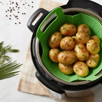 Instant Pot L 6 And 8 Quart Compatible Green Silicone Vegetable Steamer Basket • $18