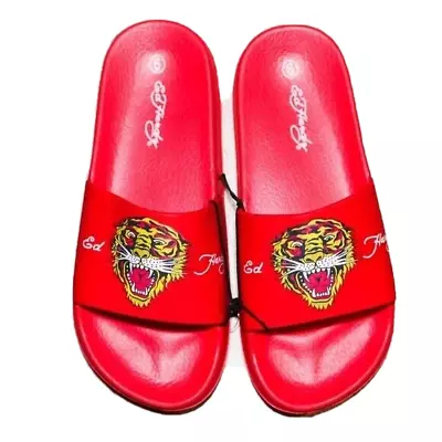 Ed Hardy Slide Sandals Red Tiger Women's Size 6 • $39.99