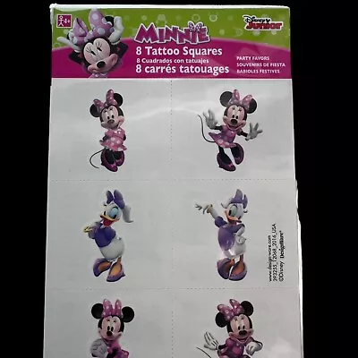 Minnie Mouse Disney Junior Temporary Tattoos Pink Kids Birthday Party Favor 8 • $4.25