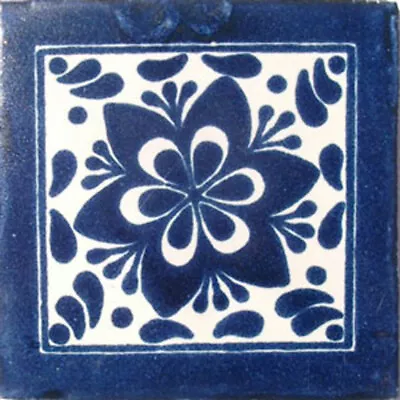 #C009) Mexican Tile Sample Ceramic Handmade 4x4 Inch GET MANY AS YOU NEED !! • $1.75