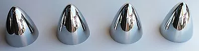 $66.49 • Buy 4 Bullet Nose Bullet Hub Cap Centers NEW Chrome C8054  3.5  Dia By 4.25  High