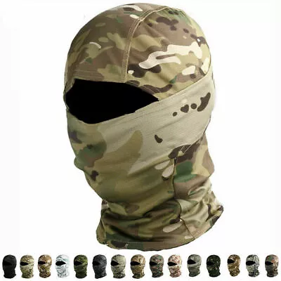 $4.99 • Buy Camo Balaclava Face Mask UV Protection Ski Sun Hood Tactical Masks For Men Women