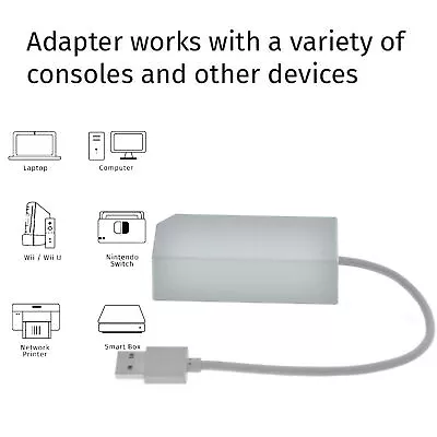 USB Internet Ethernet LAN Network Adapter Cable For Nintendo Switch /Wii / Wii U • $15.61