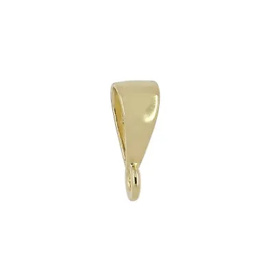 Gold Plated Sterling Silver Simplicity Pendant Clasp Bail Connector 14.5mm 51611 • $5.89