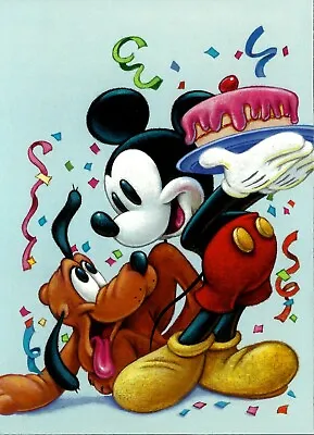 The Art Of Disney Mickey Mouse And Pluto Official Stamped Post Card • $4