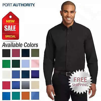 Port Authority Long Sleeve Button Down Collar Easy Care Shirt S608 • $24.15