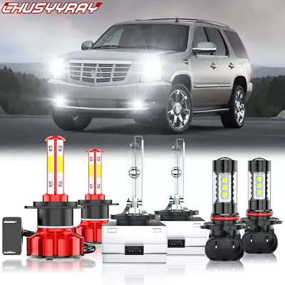 For Cadillac Escalade 2007 2008 H7 D1S 9006 LED/HID Headlight + Fog Lights Bulbs • $39.89