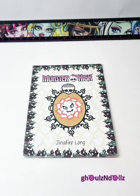 MONSTER HIGH Doll Jinafire Long New Scaremester Diary Book Booklet 2013 Mattel. • $4.99