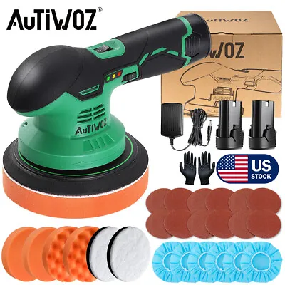 6  Electric Car Cordless Polisher Machine DA Buffer Sander Sponge Polishing Pad • $85.87