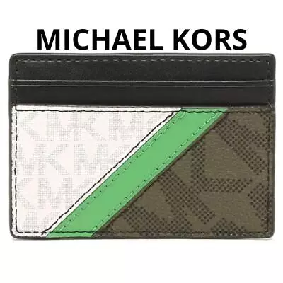 Sold Separately Michael Kors Pass Case Card Holder Mk All Over Pattern Logo Pres • $167.33