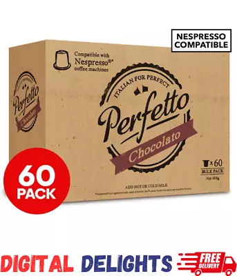 Nespresso Compatible Hot Chocolate Pods 60x Capsules Perfetto 60 Pack Machine • $28.28