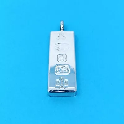 £54.99 • Buy Genuine Hallmarked 925 Sterling Silver 1 Troy Oz Limited Edition Ingot Pendant