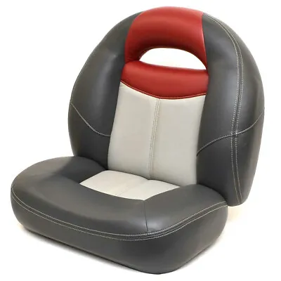 Wise Boat Compact Bucket Seat 8WD1451-859 | Bass Gray / Red Vinyl • $269.62