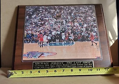 Michael Jordan Game 6 Finals Last Shot 10 1/2  X 13  Bulls NBA Legend Wall Art.  • $22.50