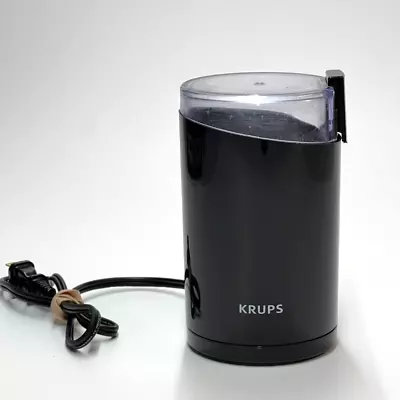 Krups F203 Electric Coffee Grinder With Stainless Steel Blades - Black TESTED • $15.69