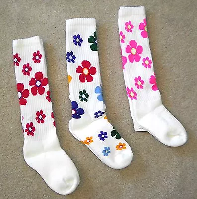 Girls FLOWER Power Sports Soccer Softball SOCKS Cleats Shoes 10-11-12-13-1-2-3-5 • $5.90