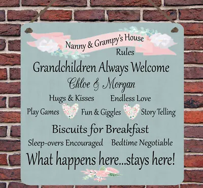 Personalised Nanny Grandad House Rules Christmas Gift Present • £9.99