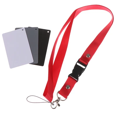 3 In 1 White Black 18% Gray Color Balance Cards Digital Grey Card & Neck StrA St • £3.78