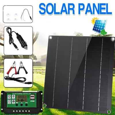 60W Solar Panel Kit 12V Battery Charger 30A Controller RV Trailer Camper Van • £21.99