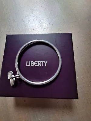 Liberty Danon Silver Plated Heart Bangle • £15