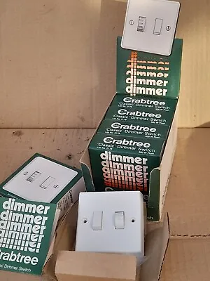 5 NEW OLD STOCK Crabtree  CLASSIC  Dimmer  ON/OFF Switchs NOT FOR LED LIGHTS • £19.99