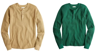 $29.95 • Buy J.Crew Tall Sizes Mixed-Waffle Henley Mens Long Sleeve 100% Cotton Thermal Shirt