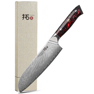 $83 • Buy TURWHO 7inch Santoku Knife Japanese VG10 Damascus Steel Kitchen Chief Cook Knife